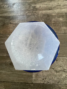 Selenite Bowl Hexagonal Shape #1