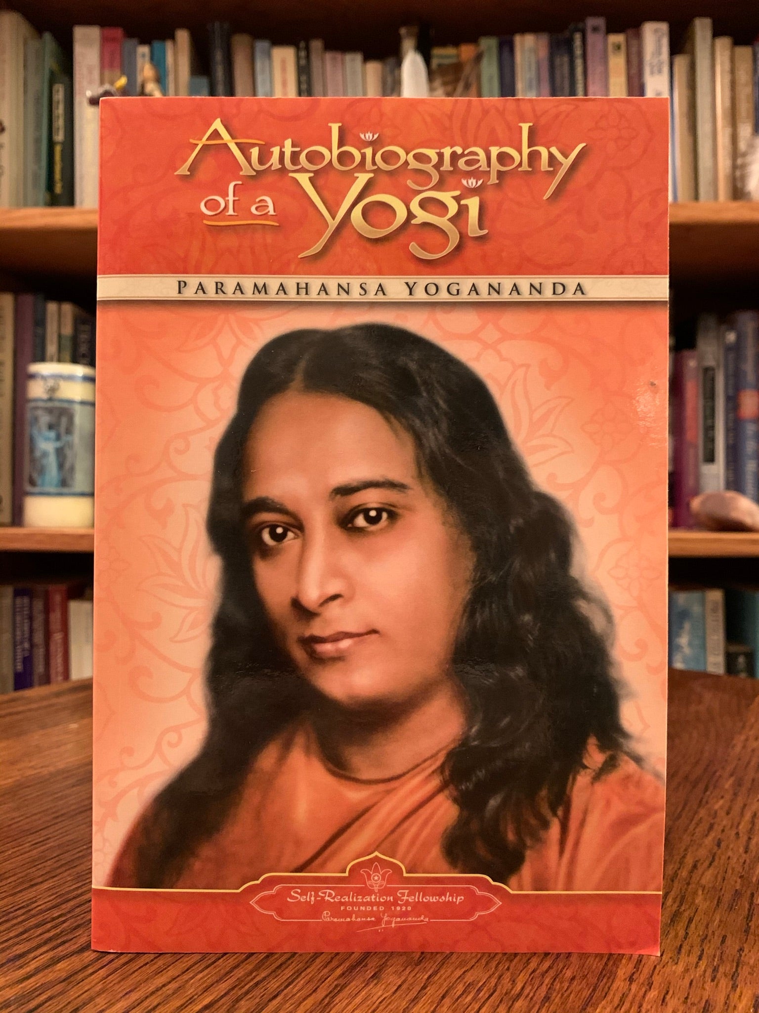 Close-up of front cover. Autobiography of a Yogi by Paramahansa Yogananda is a most wonderful journey to take, walking in Yogananda's footsteps as he moves through his life - and what an amazing and magical life it was. He was a great spiritual teacher and Yogi. The book was "named one of the best spiritual books of the 20th century. Cost is $12.50