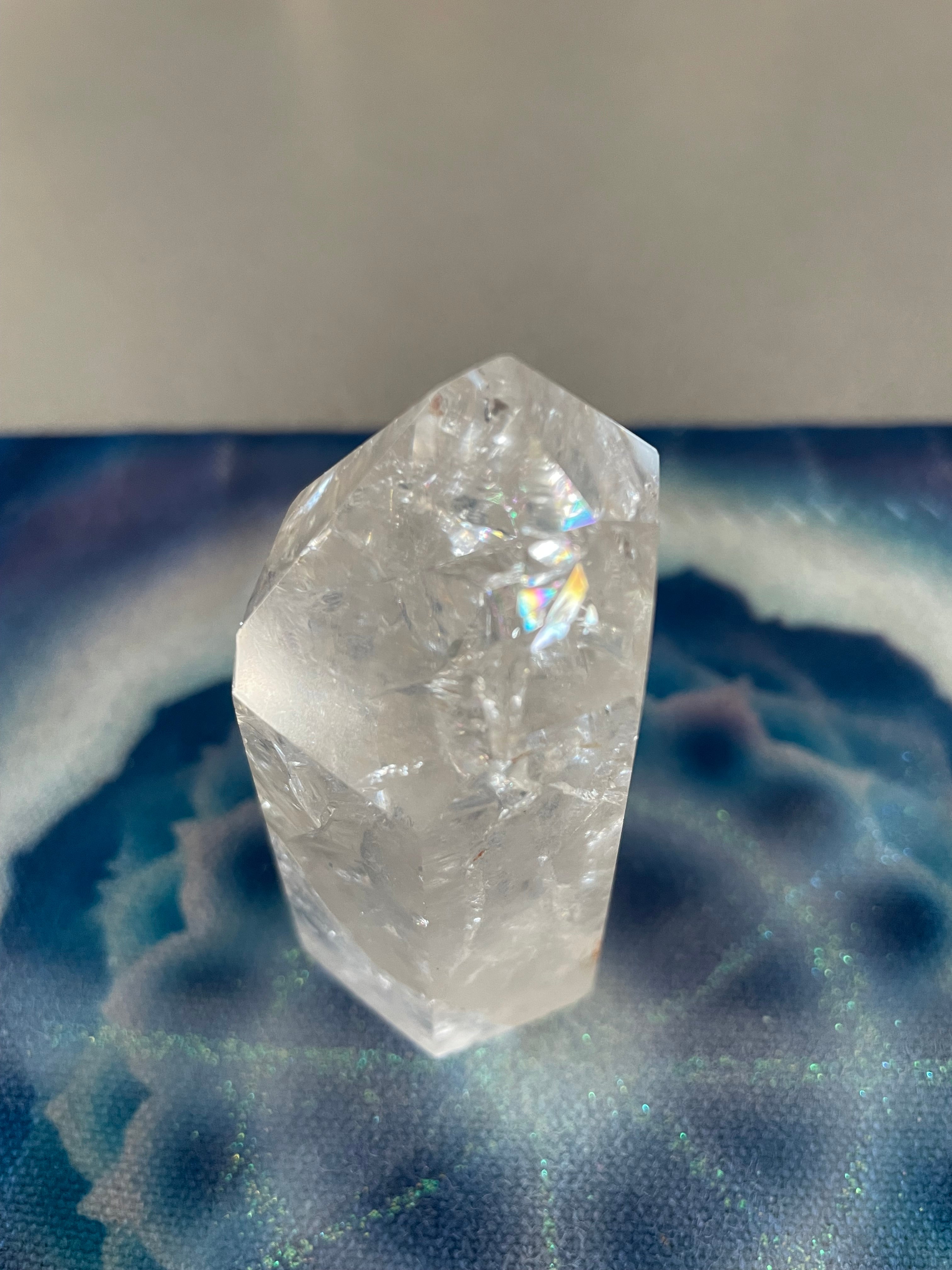 Clear Quartz (Crackle) Crystal Point #9