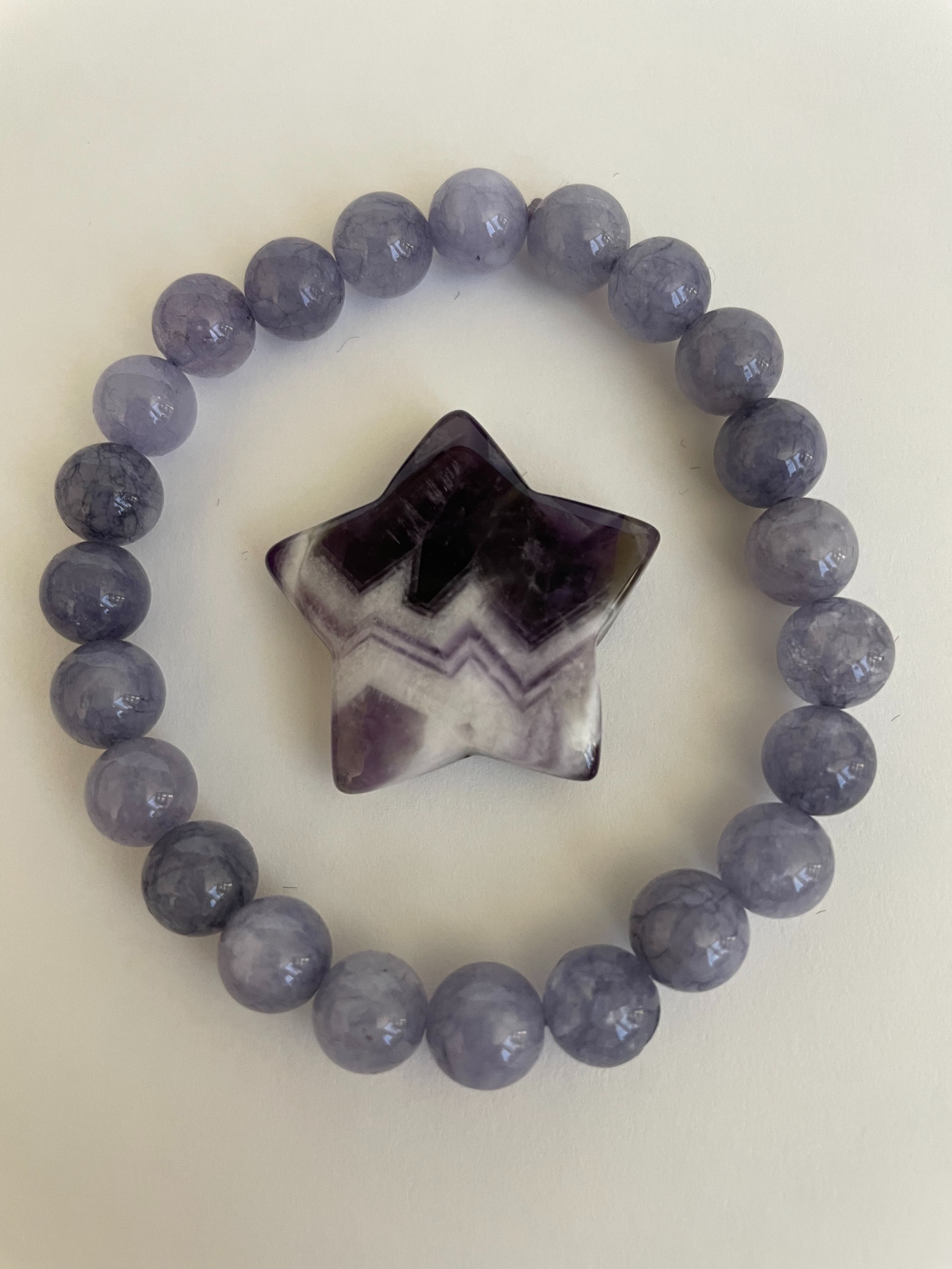 Love the banding on this particular chevron amethyst star. It can be used for meditation, healing, for your altar or as décor for any room in your home or office. Easy to slip right into your pocket so you have the energy of amethyst everywhere you go. Approximately 1¼". Cost is $6.