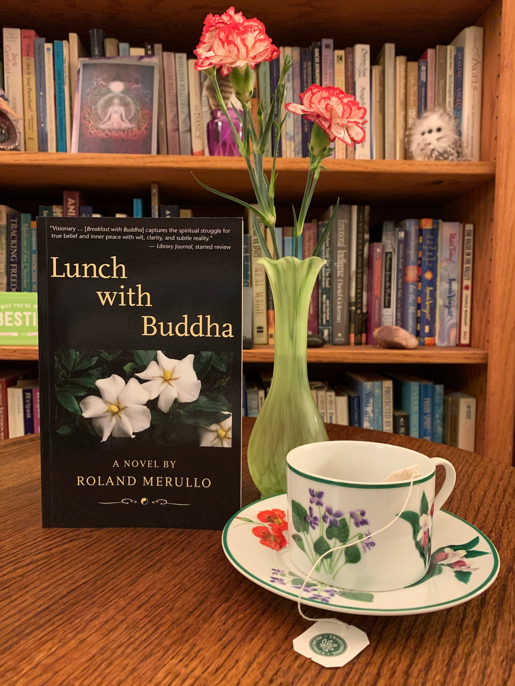 Lunch With Buddha. Let me just tell you that this book and the other two in this series are some of the most enjoyable I have read.  I have even re-read them and I rarely do that. This book is fiction, but laced with wonderful spiritual insights and laugh-out-loud moments! It is fun to read and deeply touching to the heart, soul and spirit. The protagonist gets stuck taking a cross-country drive with a spiritual guru and there the fun continues in this 2nd book in the series. Cost is $15.85. 