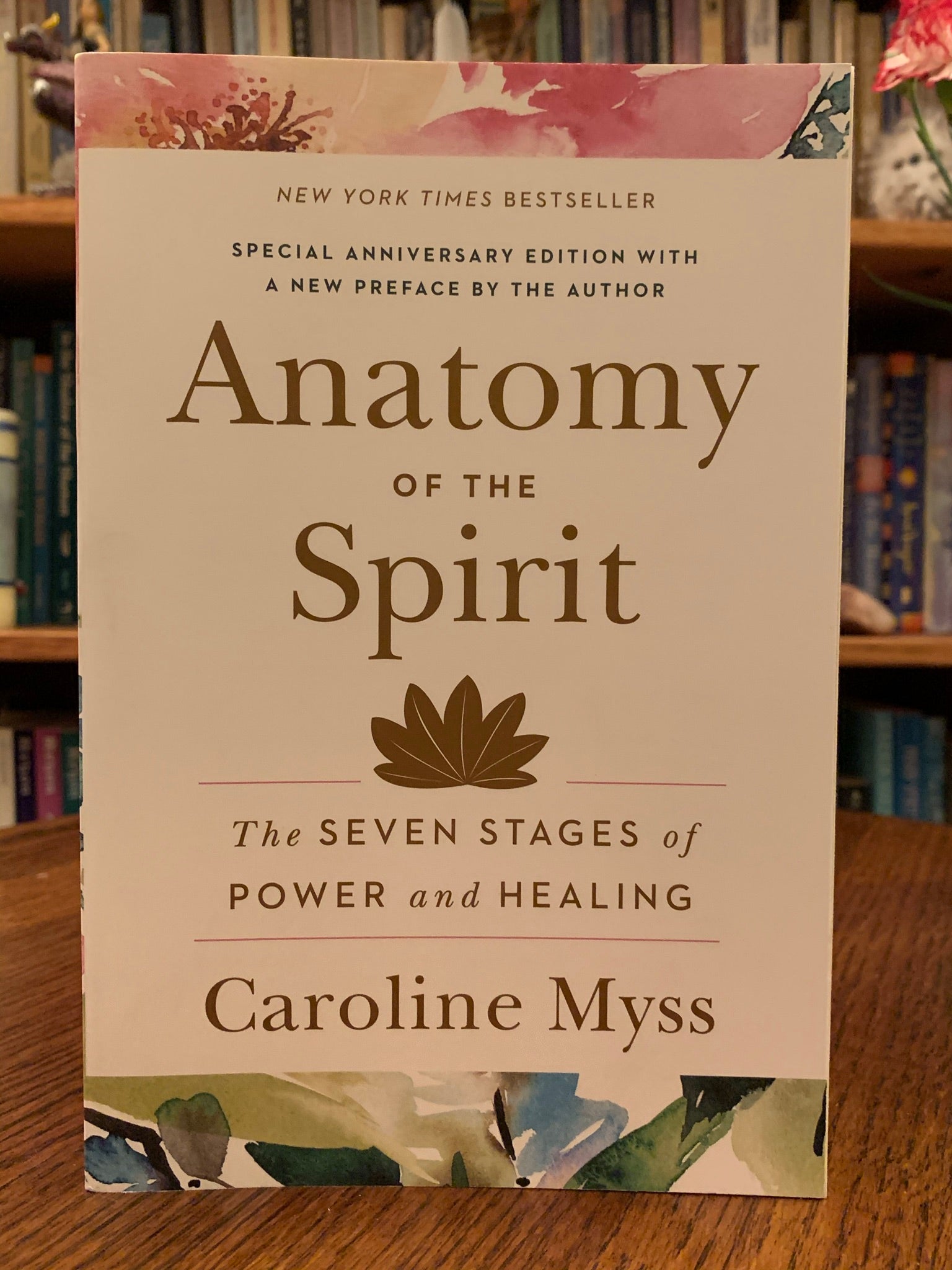 Front Cover. Anatomy of the Spirit by Caroline Myss is a book about healing through the understanding that it is emotional/psychological stresses and unhealthy attitudes and behaviors that create problems and dis-ease in our bodies - that these stresses correspond to certain parts of the body that then become imbalanced and unhealthy. $17.99
