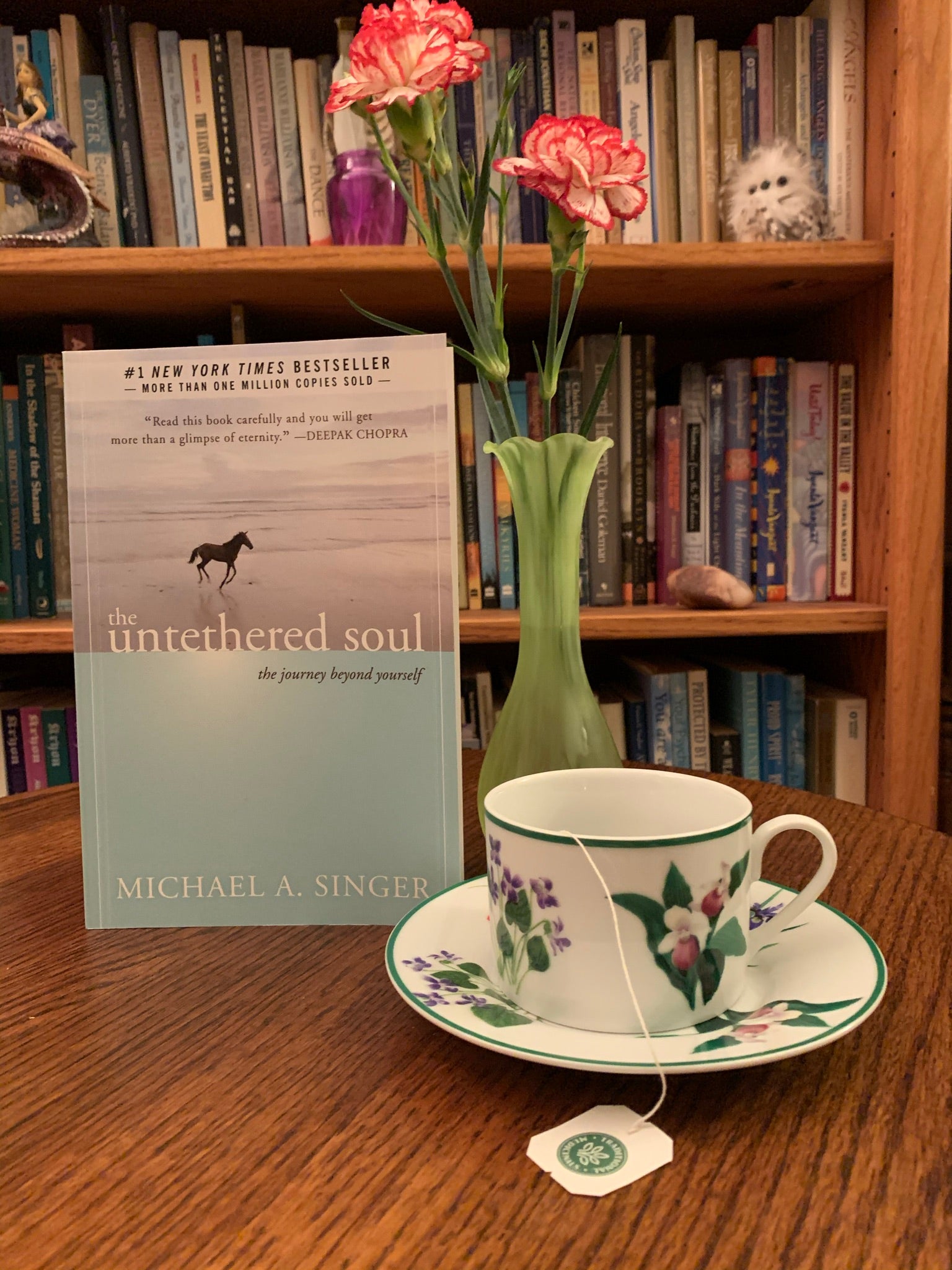 The Untethered Soul by Michael Singer is a guide to helping you to let go of your limitations and feel the boundlessness of true freedom - from the mind, the old unhealthy patterns and emotions. "East is East and West is West, but Michael Singer bridges these two great traditions in a radiant treatise on how to succeed in life from our spiritual quest to our everyday tribulations" (Ray Kurzweil).  Cost is $18.95