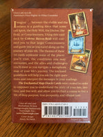 Load image into Gallery viewer, Photo of back of the box. The Enchanted Map Oracle Cards by Colette Baron Reid, includes 54 cards, a guidebook and an box for storing them. An enchanting deck with lovely artwork. Another one of my favorite decks, it gives you the tough answers (e.g. &quot;rock bottom&quot; &amp; &quot;Ghostlands&quot;) which are necessary for self-growth and understanding, as well as uplifting messages (e.g. &quot;Coming to Life&quot; &amp; &quot;Peaks of Joy.&quot;). Colette Baron-Reid is a psychic medium, intuitive counselor and best-selling author. Price is $21.99.
