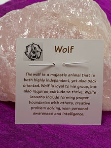 Information about wolf and its lessons, printed on the back of the pendant card, are included with your purchase of the wolf spirit animal pendant.