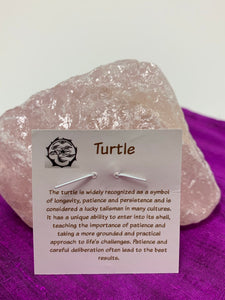 Information about sea turtle and its lessons, printed on the back of the pendant card, is included with your purchase of the pendant.