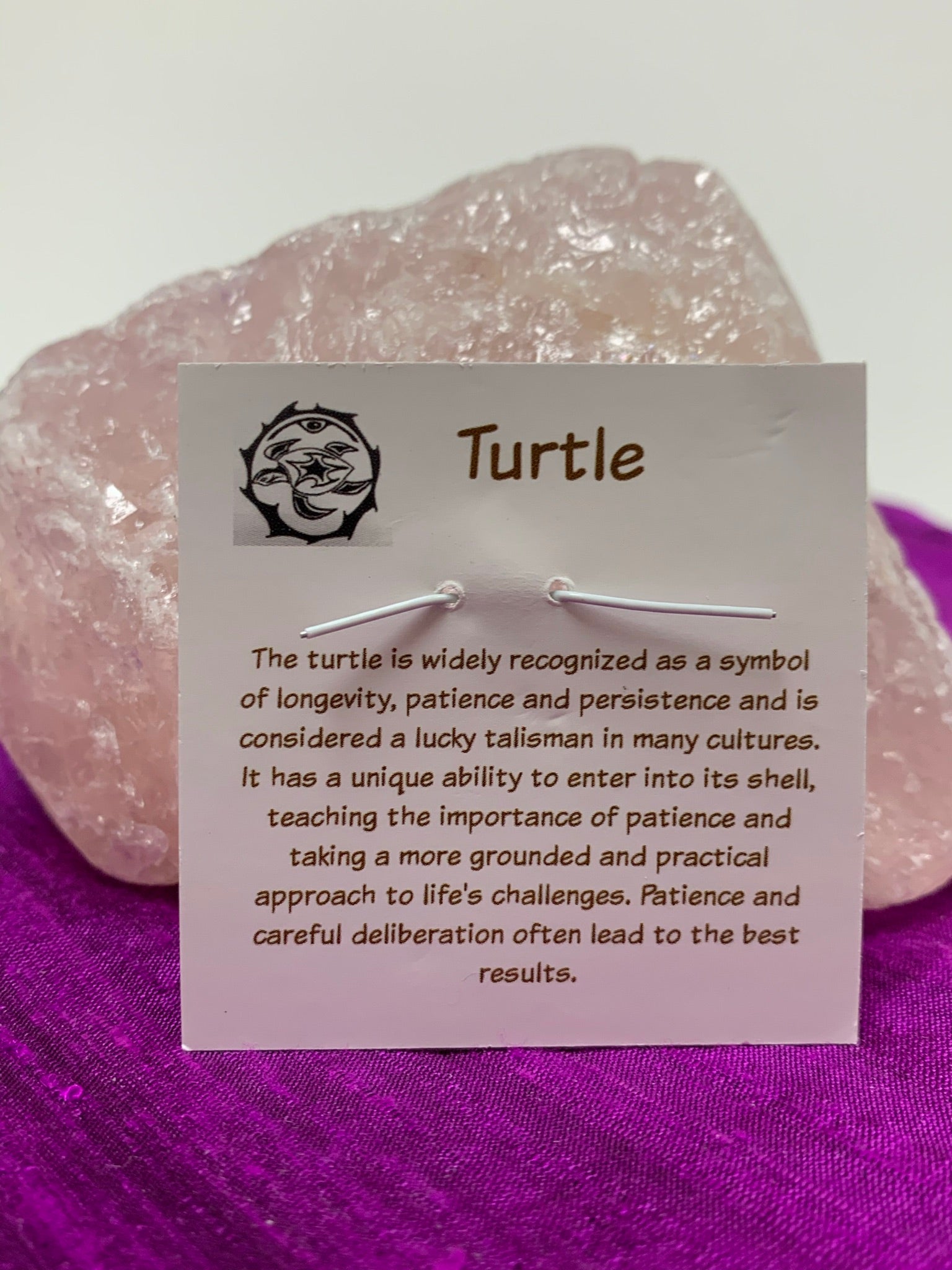Information about sea turtle and its lessons, printed on the back of the pendant card, is included with your purchase of the pendant. 