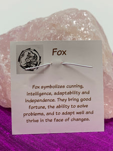 Information about fox and its lessons is printed on the back of the pendant card and included with your purchase of the pendant.