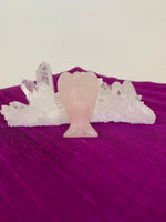 Load image into Gallery viewer, Lovely rose quartz angel is perfect for your altar, meditation space, to hold while meditating, or anywhere you want to radiate the energy of love ♥.  A great gift too! Rose quartz is the &quot;stone of unconditional love &amp; infinite peace.&quot; It opens the heart and soothes emotional distress. Size is approximately 2&quot; tall. Angels remind us that we are always being watched over with love.
