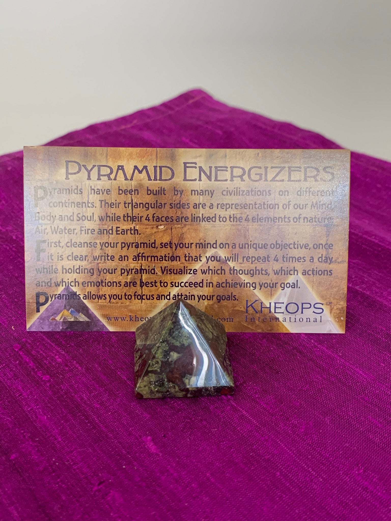 This informational and instructional card is included with your purchase of the dragon blood stone. 