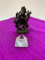 Load image into Gallery viewer, Powerful clear quartz pyramid is perfect for your altar, meditation space or anywhere in your home or office. Quartz is the &quot;most powerful healing and energy amplifier on the planet&quot; (Judy Hall). It is cleansing to organs of the physical body and It also cleanses the soul and it increases your spiritual energy to the highest level.  Pyramids are used to amplify and transform energy. Today &quot;their likeness is used to charge crystals, herbs, pendulums, water, essential oils and other items.
