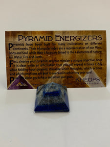 Photo of informational & instructional card included with purchase of your pyramid.
