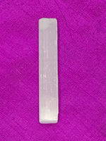 Load image into Gallery viewer, Close-up view of one of the selenite wands (that comes in the pack of 5).
