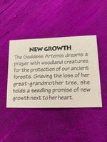 Load image into Gallery viewer, Photo of the small Informational and inspirational card about the New Growth sculpture is included with your purchase. 
