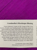 Load image into Gallery viewer, Photo shown is a close-up of the card with &quot;Grandmother&#39;s riverkeeper Blessing&quot; on it.
