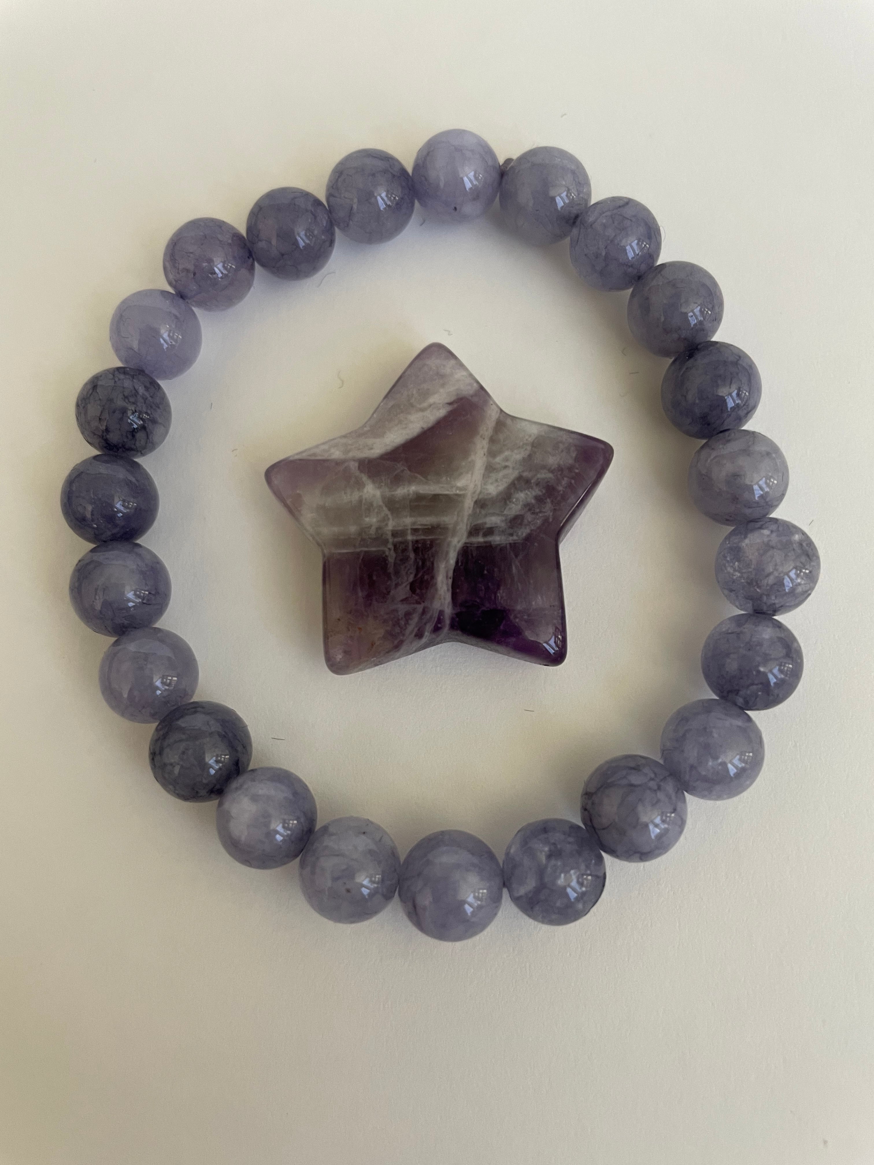 Other side of amethyst star.  It can be used for meditation, healing, for your altar or as décor for any room in your home or office. Easy to slip right into your pocket so you have the energy of amethyst everywhere you go! Approximately 1¼". Cost is $6. 