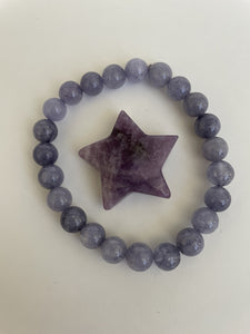 This lovely little Lepidolite star can be used for meditation, healing, for your altar, on your computer to clear EMRs, or as décor for any room in your home or office. Easy to slip right into your pocket so you can take the energy of lepidolite everywhere you go.  Approximately 1¼". Cost is $6.