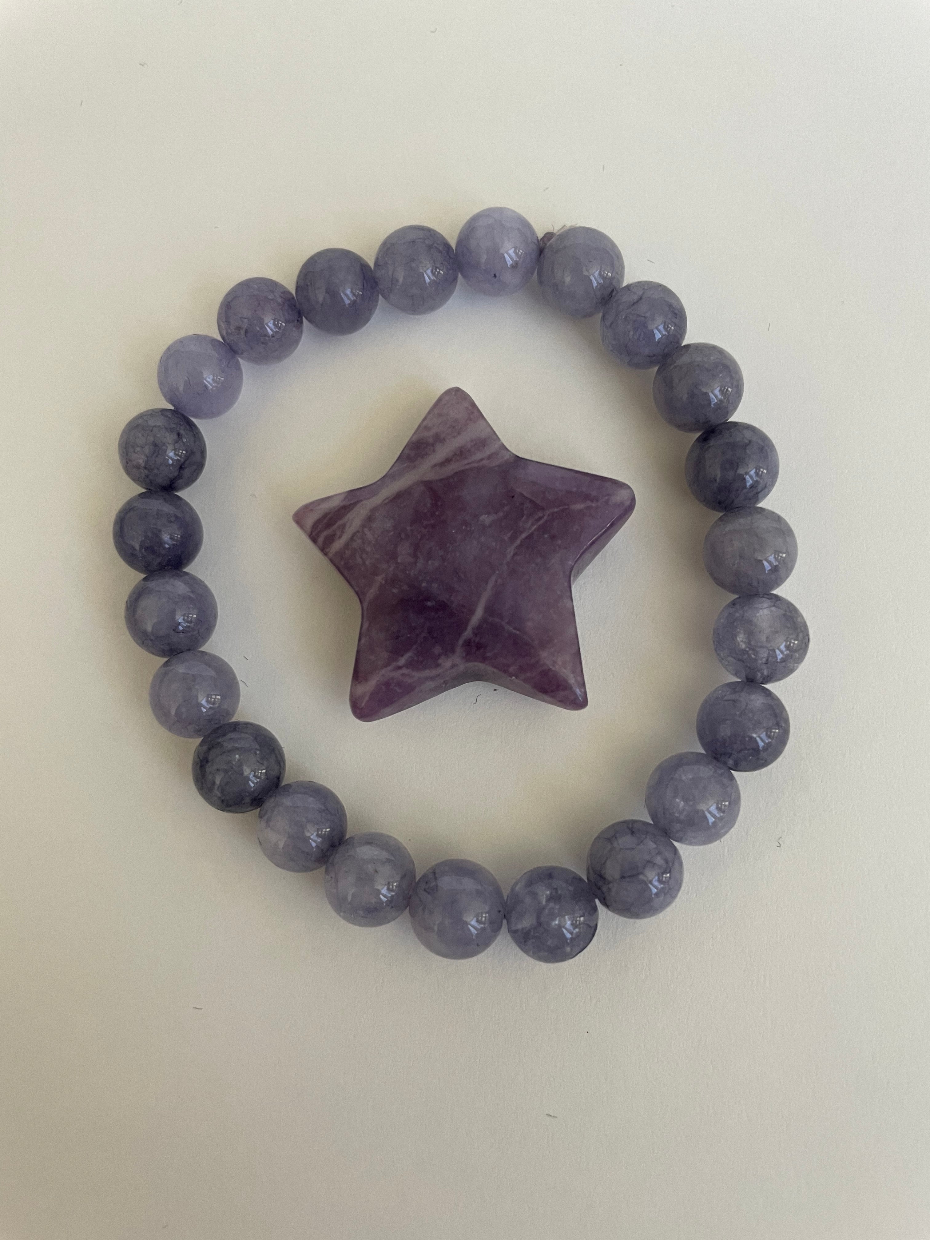 This lovely little Lepidolite star can be used for meditation, healing, for your altar, on your computer to clear EMRs, or as décor for any room in your home or office. Easy to slip right into your pocket so you can take the energy of lepidolite everywhere you go. Approximately 1¼". Cost is $6.