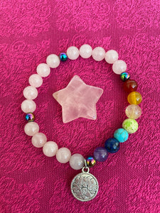 This sweet little rose quartz crystal star can be used for meditation, healing, as an altar piece or as décor for any room in your home or office. Makes a wonderful gift too! Easy to slip right into your pocket so you can take the energy of rose quartz wherever you go! Rose quartz is the "stone of unconditional love & infinite peace." (Judy Hall). Approx. 1¼". Cost is $6. 