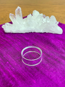 Your basic clear plastic ring to display crystal spheres or eggs. Use to keep your crystal spheres and eggs in place, rather than rolling off your altar, table or nightstand - lol.  This is the medium size I have at approximately 1.26"x0.43" (d/h). The 3rd photo shows all three sizes I offer.  Check out my crystal spheres and my ruby-in-matrix eggs and Judy Hall's The Crystal Bible Books - they are awesome! Cost of sphere display ring is 75 cents and can only be bought as an add-on item).
