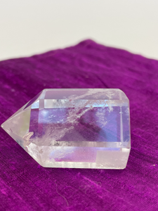 Beautiful clear crystal point holds both beauty and meaning. Quartz is the "most powerful healing and energy amplifier on the planet" (Judy Hall). It is cleansing to organs of the physical body and It also cleanses the soul and it increases your spiritual energy to the highest level (and so much more). Place this on your altar, book shelf, nightstand or table. Use for meditation, healing, cleansing and more. Point is approximately 1½" tall. Cost $10.98.